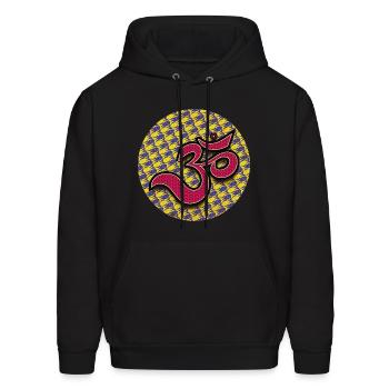 Spiritual Om Symbol - Men's Hoodie - black - Front - Elias (183cm)