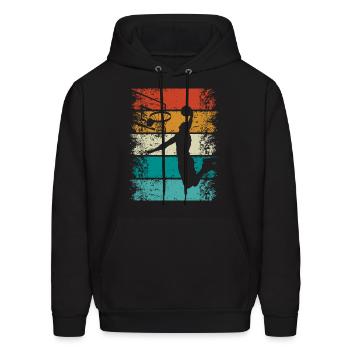 Cool Basketball Art Vintage Basketball Player - Men's Hoodie - black - Front - Elias (183cm)
