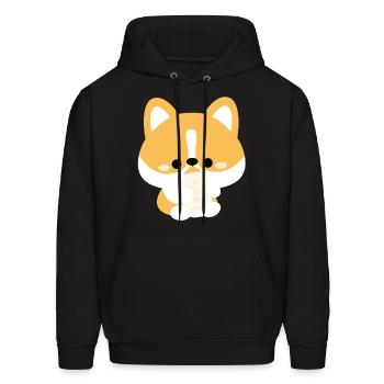 Corgi Toddler - Men's Hoodie - black - Front - Elias (183cm)