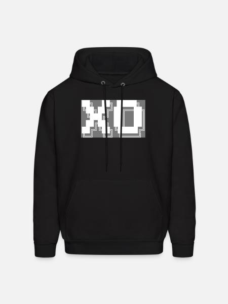 XO Pixel Art Tech - Men's Hoodie - black