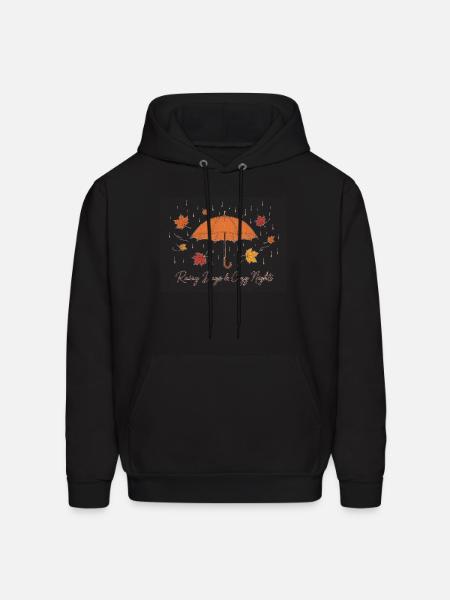 Rainy Days Cozy Nights Umbrella - Men's Hoodie - black