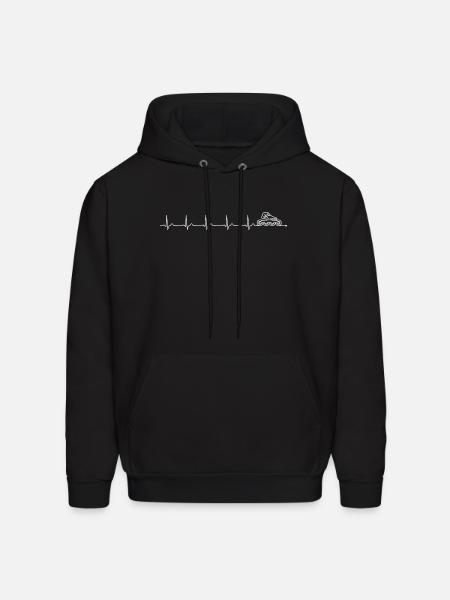 Roller Skater Heartbeat - Men's Hoodie - black