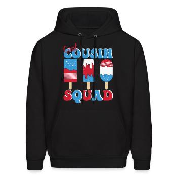 Cool Cousin Squad Popsicles Funny 4th of July - Men's Hoodie - black - Front - Elias (183cm)