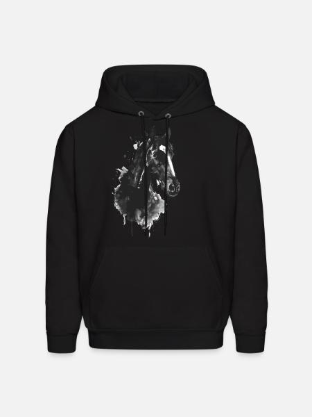 Horse - Men's Hoodie - black