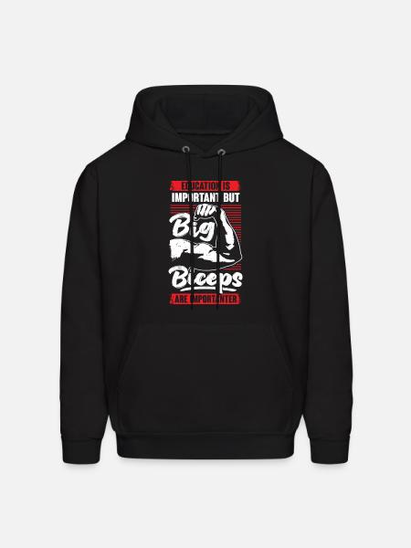 Funny Bodybuilding Biceps Fitness Bodybuilder Gift - Men's Hoodie - black