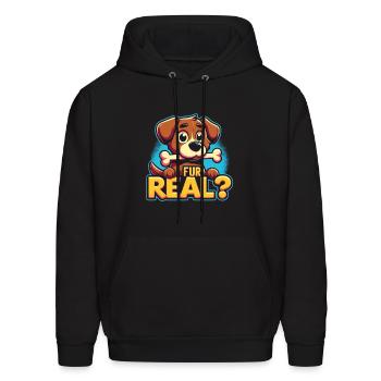 PET FUR REAL - Men's Hoodie - black - Front - Elias (183cm)