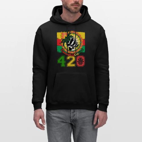 Antic 420 OnFire Herb Weed Marijuana Design - Men's Hoodie
