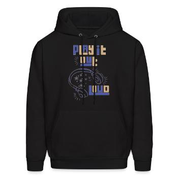 ‏Play it out loud - Men's Hoodie - black - Front - Elias (183cm)
