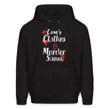 True Crime Comfy Clothes and Murder Shows for Myst - Men's Hoodie - black - Front - Elias (183cm)