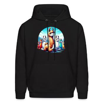 Llama Yoga Instructor - Men's Hoodie - black - Front - Elias (183cm)