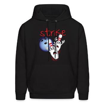 Bowling Strike - Men's Hoodie - black - Front - Elias (183cm)