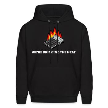 WERE BRINGING THE HEAT - Men's Hoodie - black - Front - Elias (183cm)