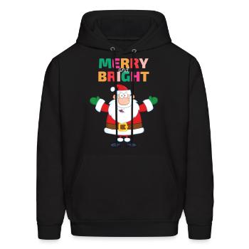 Merry and bright - Men's Hoodie - black - Front - Elias (183cm)