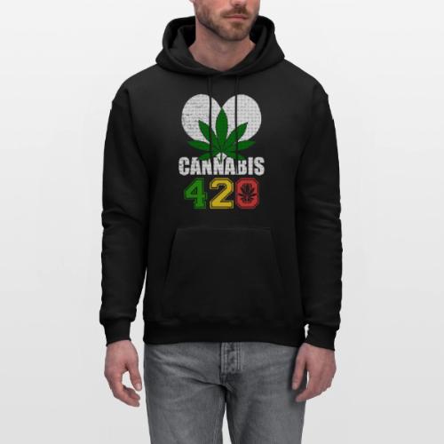 Sidesplitting 420 Love Herb Weed Marijuana Design - Men's Hoodie