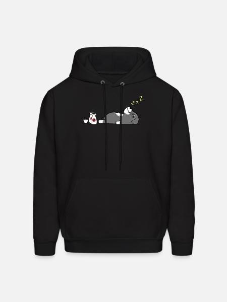 Schnauzer Sake Drunk - Men's Hoodie - black