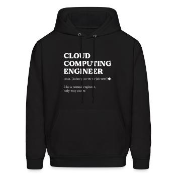 Cloud Computing Engineer Definition Retro Computer - Men's Hoodie - black - Front - Elias (183cm)