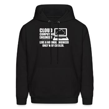 Cloud Computing Engineer Definition Retro Computer - Men's Hoodie - black - Front - Elias (183cm)