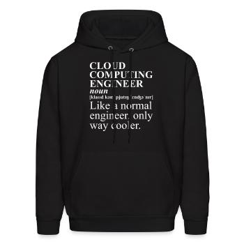 Cloud Computing Engineer Definition Retro Computer - Men's Hoodie - black - Front - Elias (183cm)