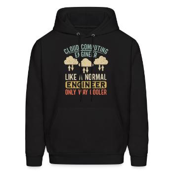 Cloud Computing Engineer Definition Retro Computer - Men's Hoodie - black - Front - Elias (183cm)