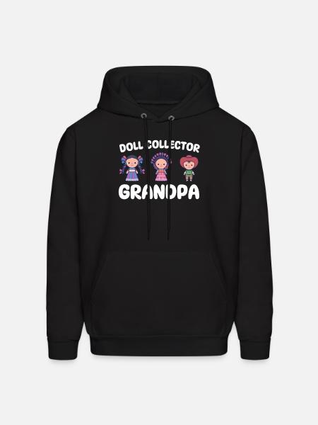 Doll Collector Grandpa - Men's Hoodie - black