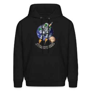 Streetwear - Men's Hoodie - black - Front - Elias (183cm)