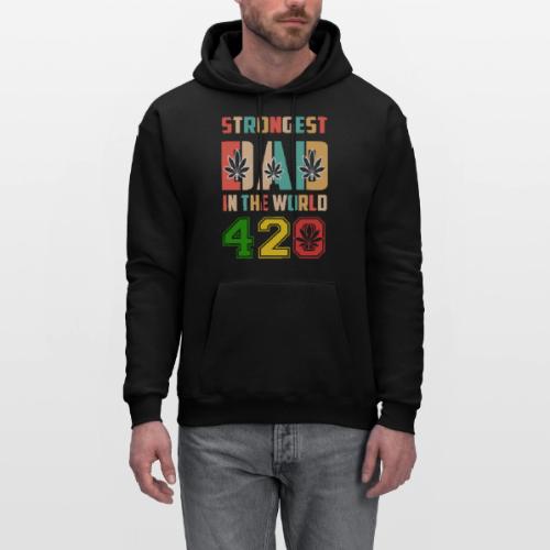 Chucklesome 420 Dad Loves Herb Weed Marijuana - Men's Hoodie