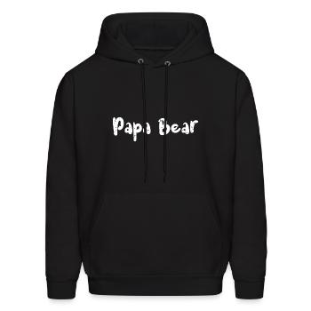 Papa Bear - Papa - Men's Hoodie - black - Front - Elias (183cm)