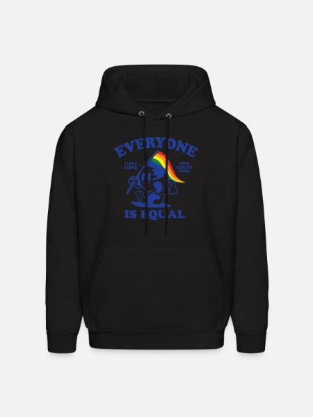 every one is equal earth - Men's Hoodie - black