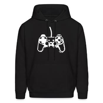 Gaming controller game design for gaming gift - Men's Hoodie - black - Front - Elias (183cm)