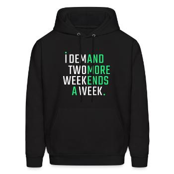 More Week Ends - Men's Hoodie - black - Front - Elias (183cm)