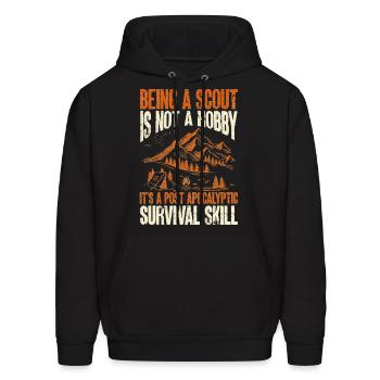 Being A Scout It A Post Apocalyptic Survival - Men's Hoodie - black - Front - Elias (183cm)