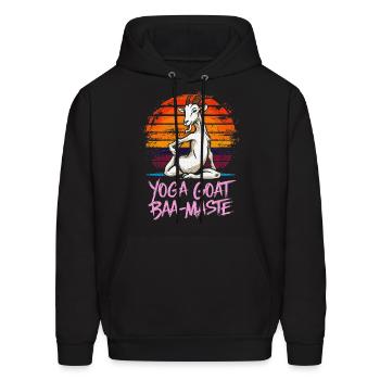 Goat Yoga Game Yoga Class Yoga Instructor - Men's Hoodie - black - Front - Elias (183cm)