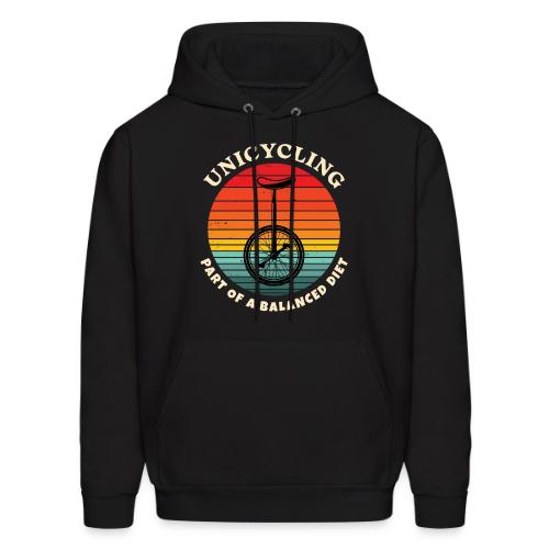 Unicycling Part of A Balanced Diet - Men's Hoodie