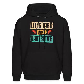 Lifeguard Not Babysitter - Men's Hoodie - black - Front - Elias (183cm)