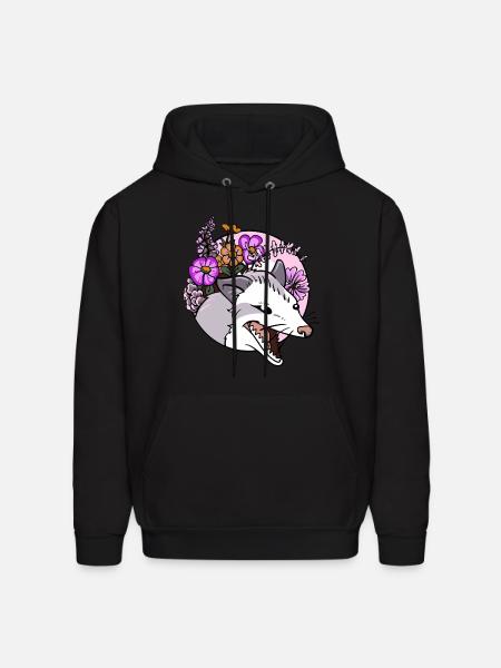Funny Possum Opossums - Men's Hoodie - black