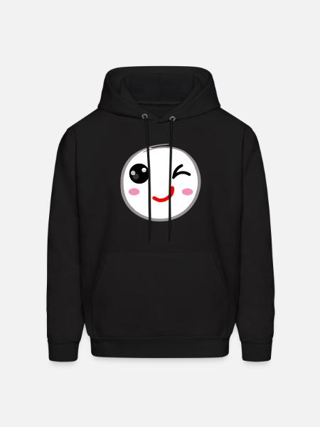 Winking face, Wink smile - Men's Hoodie - black