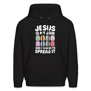  Jesus Is My Jam Spread It Grace Hope Faith Peace - Men's Hoodie - black - Front - Elias (183cm)