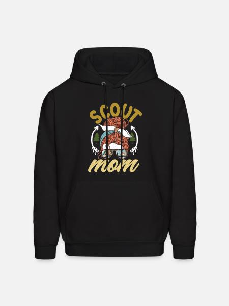 Messy Bun Scout Mom Scouting Mother - Men's Hoodie - black