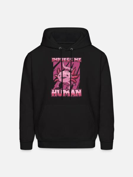 Axolotl Salamander - Men's Hoodie - black