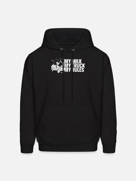 Milk Funny Milk Truck - Men's Hoodie - black