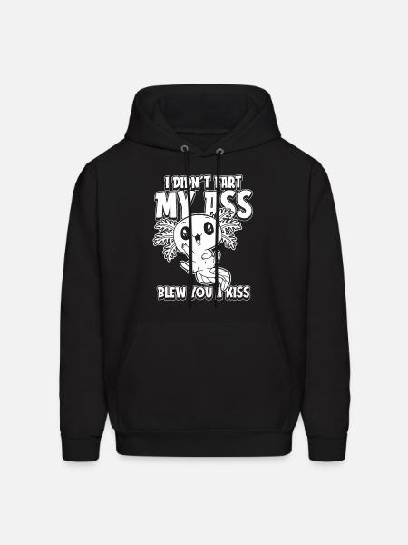 Axolotl Salamander Funny - Men's Hoodie - black