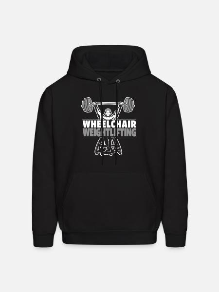 Weightlifting Weightlifter Wheelchair - Men's Hoodie - black