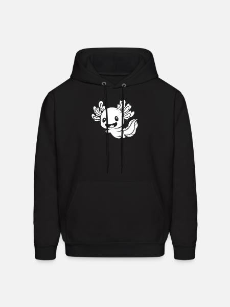 Axolotl Salamander Cute - Men's Hoodie - black