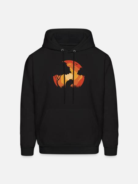 Guinea Pig Cavy Sunset - Men's Hoodie - black