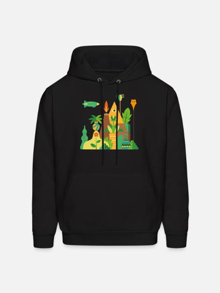 Jungle And Lost Temple - Men's Hoodie - black