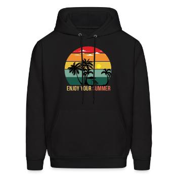 Enjoy you4 summer - Men's Hoodie - black - Front - Elias (183cm)