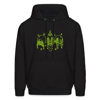 Speak No Hear No See No Evil - Men's Hoodie - black - Front - Elias (183cm)