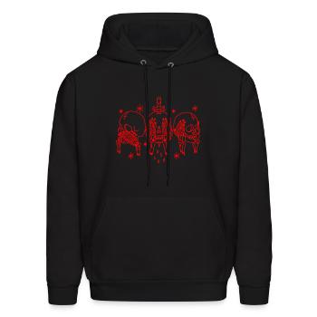 Speak No Hear No See No Evil - Men's Hoodie - black - Front - Elias (183cm)