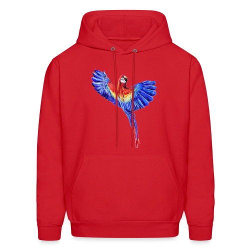 Scarlet macaw parrot - Men's Hoodie