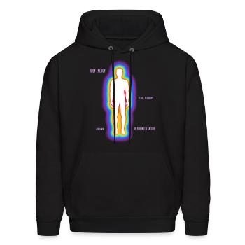 BODY ENERG - Men's Hoodie - black - Front - Elias (183cm)